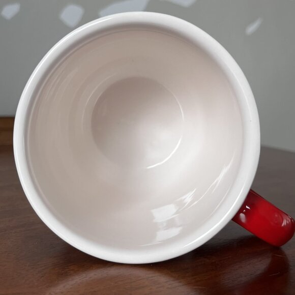 Sur La Table Santa North Pole Mug Christmas Earthenware Coffee Cup Retro Holiday - Picture 8 of 12